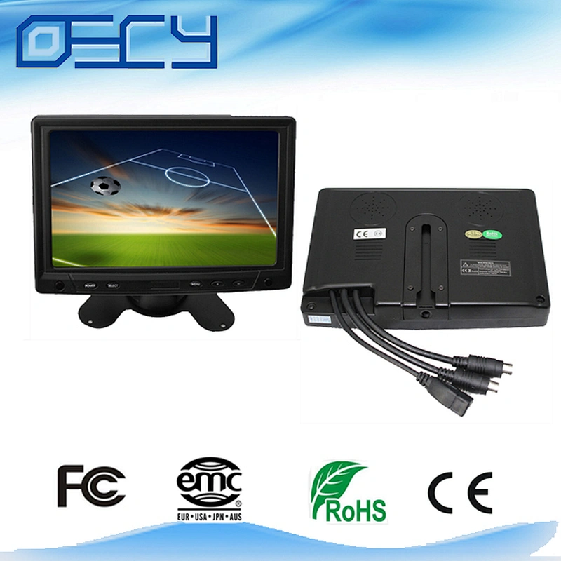 car audio system 7 inch rear view car monitor 2av with good quality