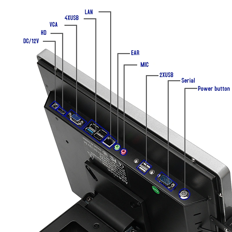 15 inch mpos finance pos terminal with pos 80 printer thermal driver