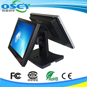 3C anypos 500G HDD dual resistive screen all in one pos with cash drawer