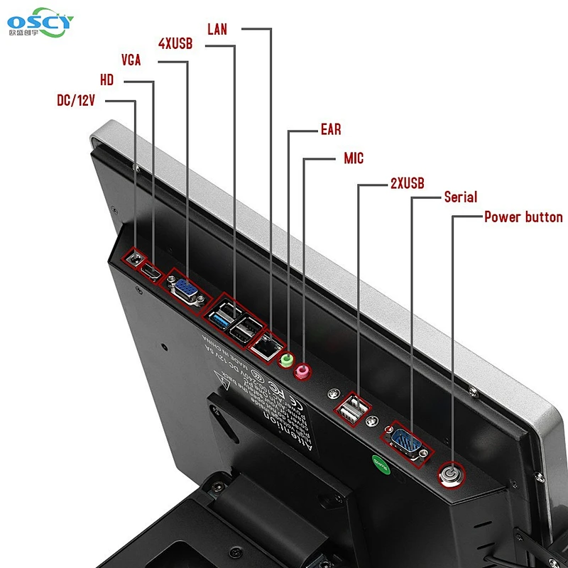 17 Inch i3 i5 4200/4300u all in one electronic cash register pos system machine for exclusive shop