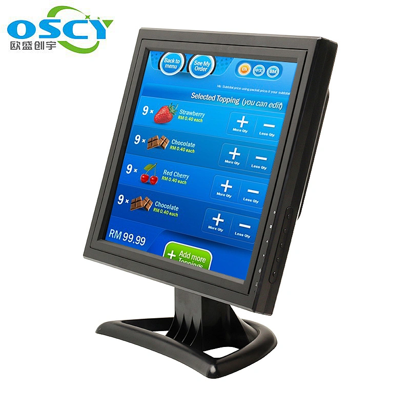 15 inch LCD Resistive Touchscreen Monitor, Computer TV Monitor, POS terminal