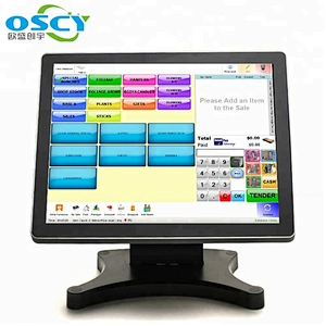 China factory 15 inch all in one/capacitive touch screen pos system/pos system dual screen