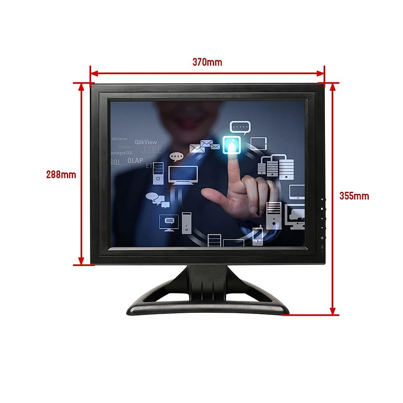 High quality resistive touch 15 inch raspberry pi touch monitor