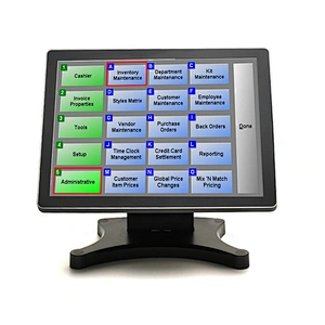 Fanless touch screen flat pos terminal ingenico with full metal stand