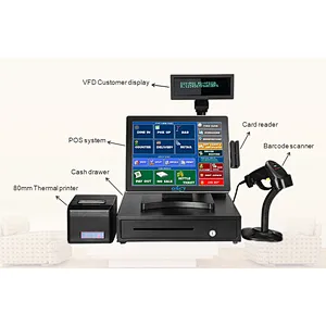 Hardware Touch Equipment Cash Register/Pos System/ 15 Inch All In One Pos System