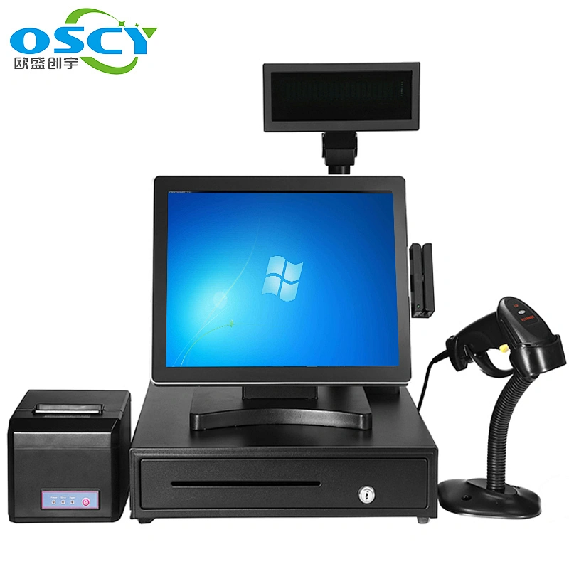 15 inch metal material pos system Windows 10/Android support all in one pos