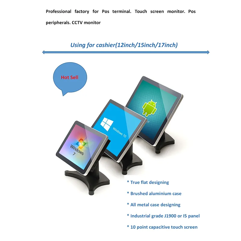 Hot selling OSCY new 12 inch durable screen pos machine system all in one i3/i5