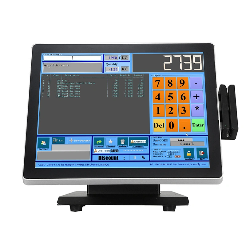 Top 15 inch all in one Pos machine / Windows pos terminal with Wifi RFID MSR