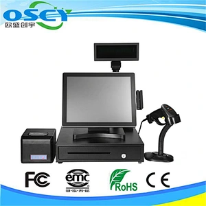 15inch touch screen pc in-wall pos system windows 7