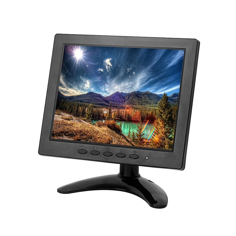 Small monitor 8 inch touch screen monitor for car pos pc