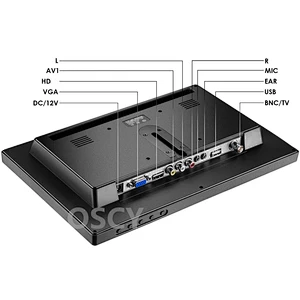 Capacitive touch screen 12 inch 1920*1080 FHD resolution led monitor