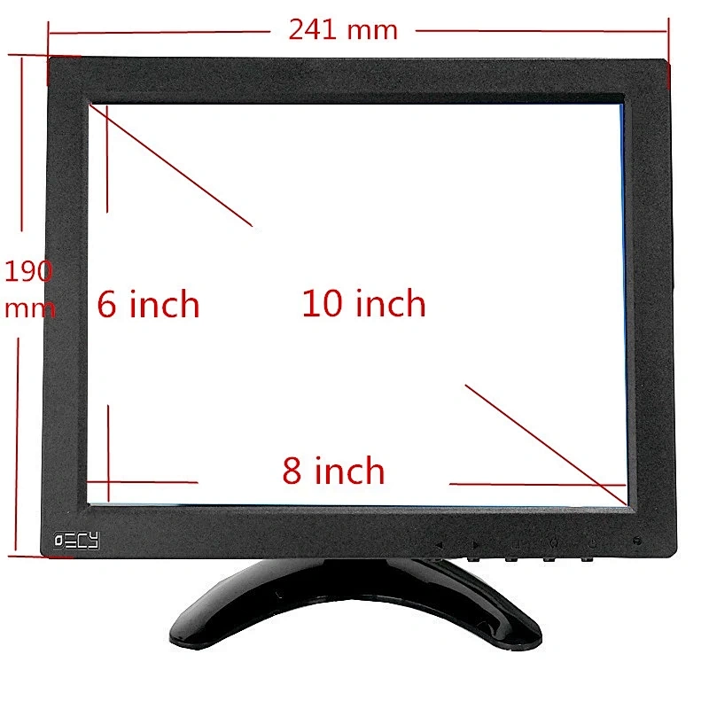 CE RoHs ISO9001 10 inch 1024*768 Resistive/Infrared/Capacitive Touch Screen LCD Monitor / Touch Monitor