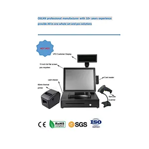 12/15/17 Inch High Quality Cash Register POS Machine All In One POS Hardware For Supermarket
