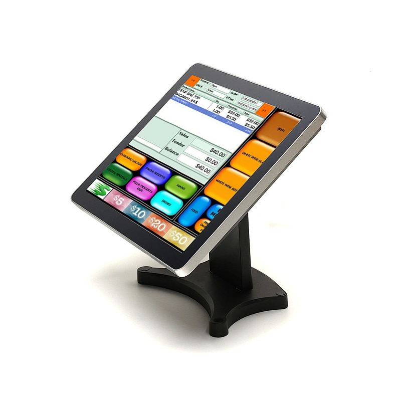 17 Inch all in one touch screen POS system terminal machine  LED touch screen POS system