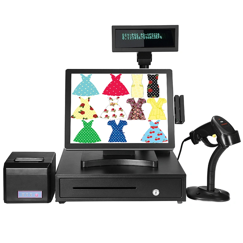 Factory 12, 15, 17 inch pos WINDOWS 7 OS EMBEDDED RESTAURANT BAR SYSTEM