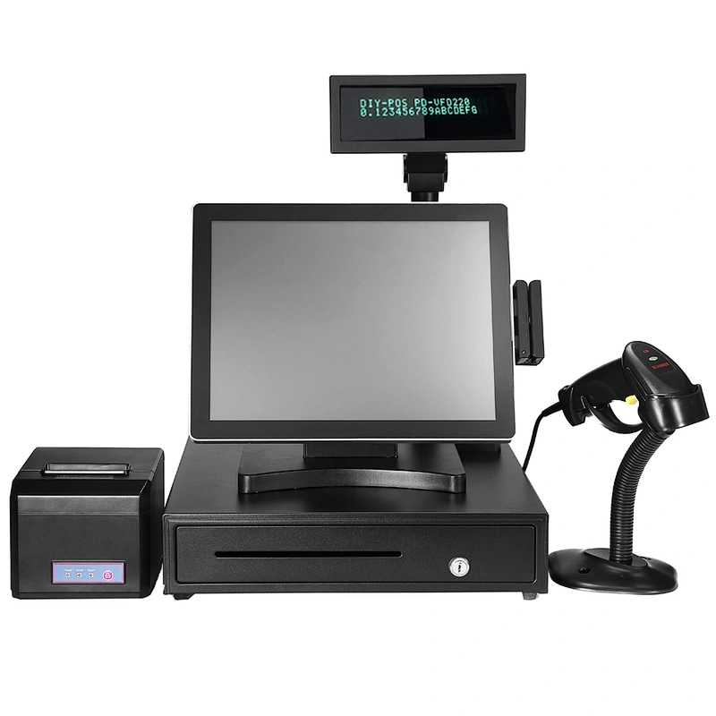 Flat capacitive Touch screen 12/15/17 pos machine/pos machine/POS terminal