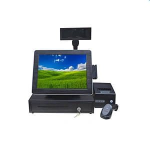 menu display pos system cash register with tills, printer, msr, barcode scanner