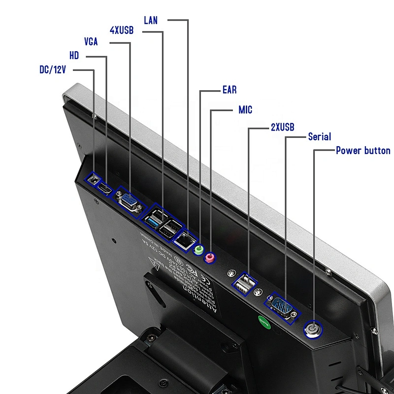 15 inch Pc Machine Cash Register All One Point Sale Cashier Pos System