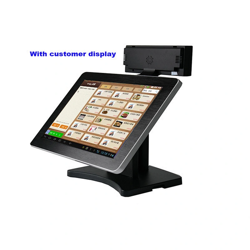 menu display pos system cash register with tills, printer, msr, barcode scanner