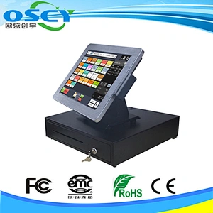 15 inch arm pos terminal pos system with card skimmer