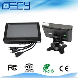 monitor pc 7 inch tft car 12v monitor with camera