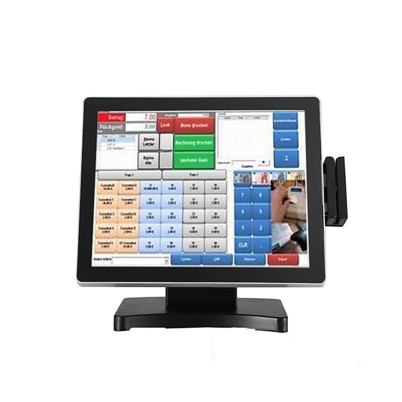 Touch Screen POS System Point of Sales restaurant cash register with VFD 80mm