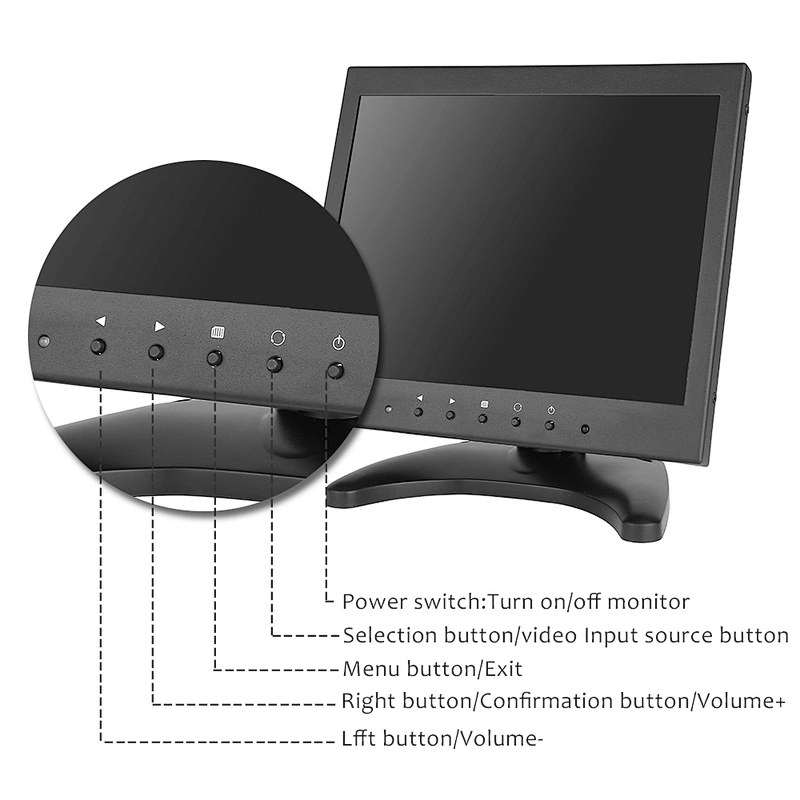 10 inch led touch screen open frame metal case hd display video led lcd monitor