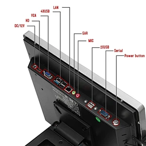 15Inch Complete POS System Including POS Touchscreen,80mm Receipt Printer  And Cash Drawer