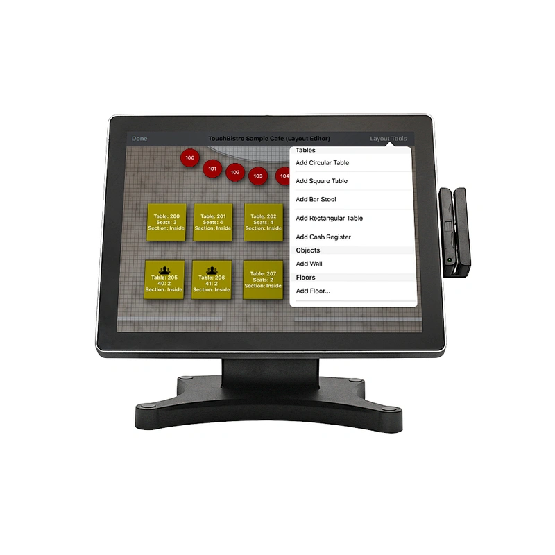 15 inch pos terminal /all in one touch PC/pos system with rceipt printer