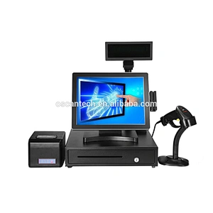 WIFI pos terminal with 80mm receipt printer ,scanner ,cash drawer
