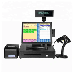 Retail Supermarket Dual Display All One Touch Screen Cash Register 12 Inch Pos System