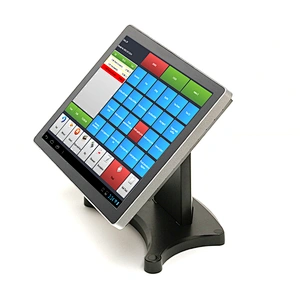15 inch dual touch screen ordering pos system with printer and cash drawer