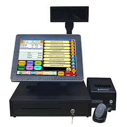 rs232 credit card pos machine 15 inch laptop computer for small business