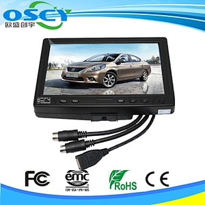 monitor pc 7 inch tft car 12v monitor with camera