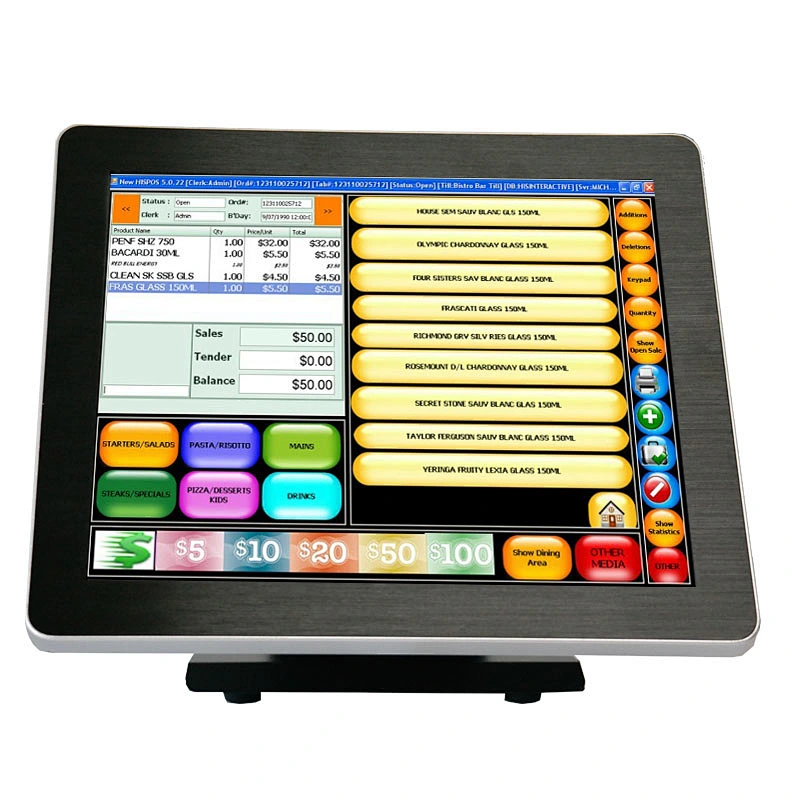 17 inch All In One Pos machine / touch screen pos system / pos terminal with Wifi Bluetooth
