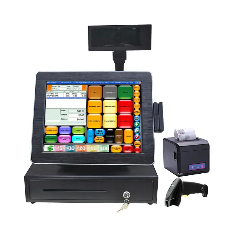 Supply supermarkets collecting touch pos machine cash register oem