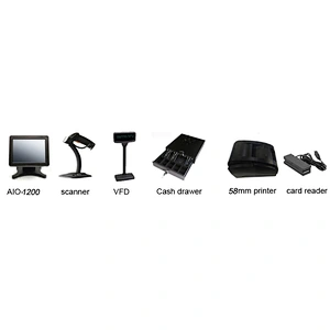 cheap pos system cashier machine 12 inch cash register for restaurant