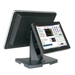 15 inch dual touch screen ordering pos system with printer and cash drawer