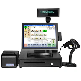 Fashion 15 inch portable cash register scale all in one pos machine system