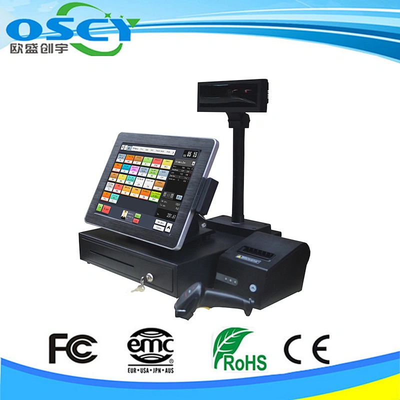 Retailer 15 Inch All-in-one Pc Best all-in-one pc Restaurant Pos with atm card skimmer