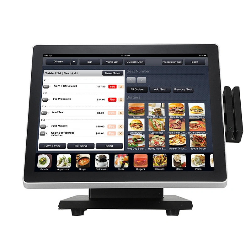 15 inch All in one Touch POS with Label Printing Scales Barcode scanner and scales