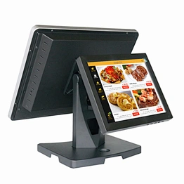 15 inch pos system i5 4200u/4300u/dual screen touch all in one pos ultra thin for callshops