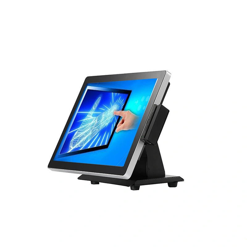 New arrival ture flat panel POS all in one cash register for beauty salon with MSR