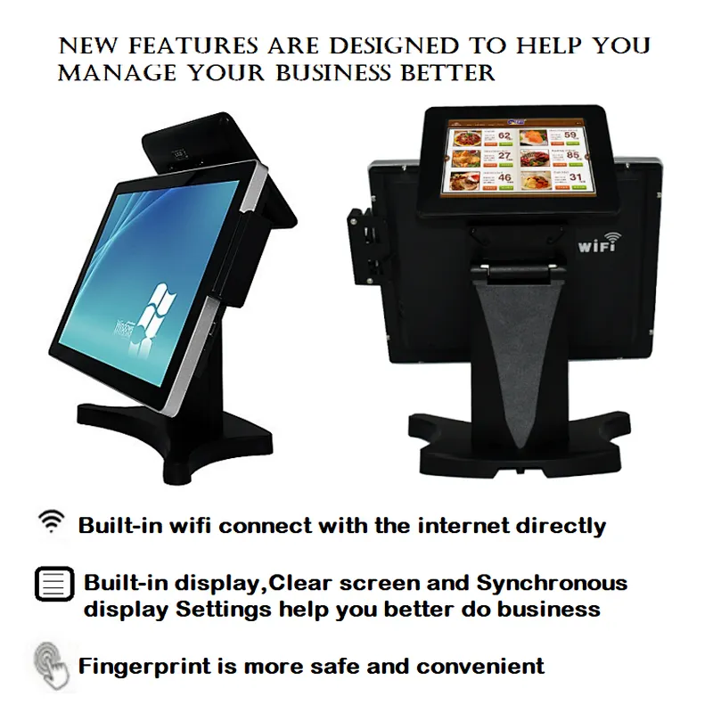 Restaurant/Supermarket 15 inch all in one touch screen POS system/POS terminal/Epos