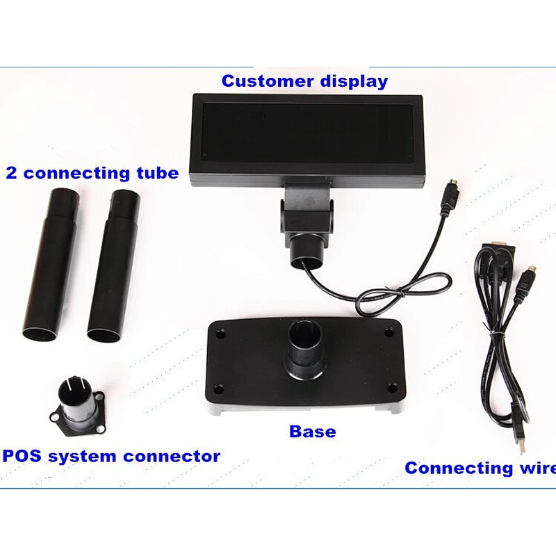 Support Multiple Languages VFD POS Customer Display Not Touch Screen USB or RS232 with 20x2 Lines