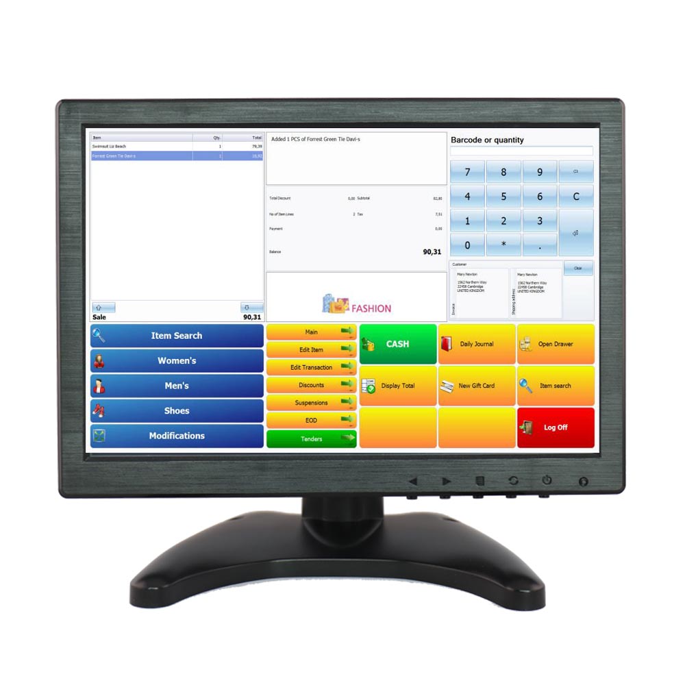 10.1 inch IPS panel Lcd Monitor Capacitive Computer Wall Mount Touch Screen