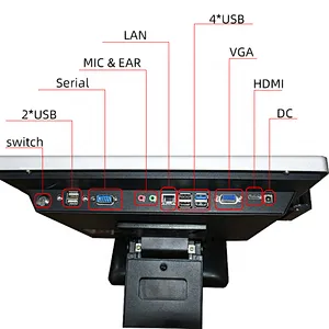 Built in 8 inch customer display pos system dual screen for restaurant and supermarket