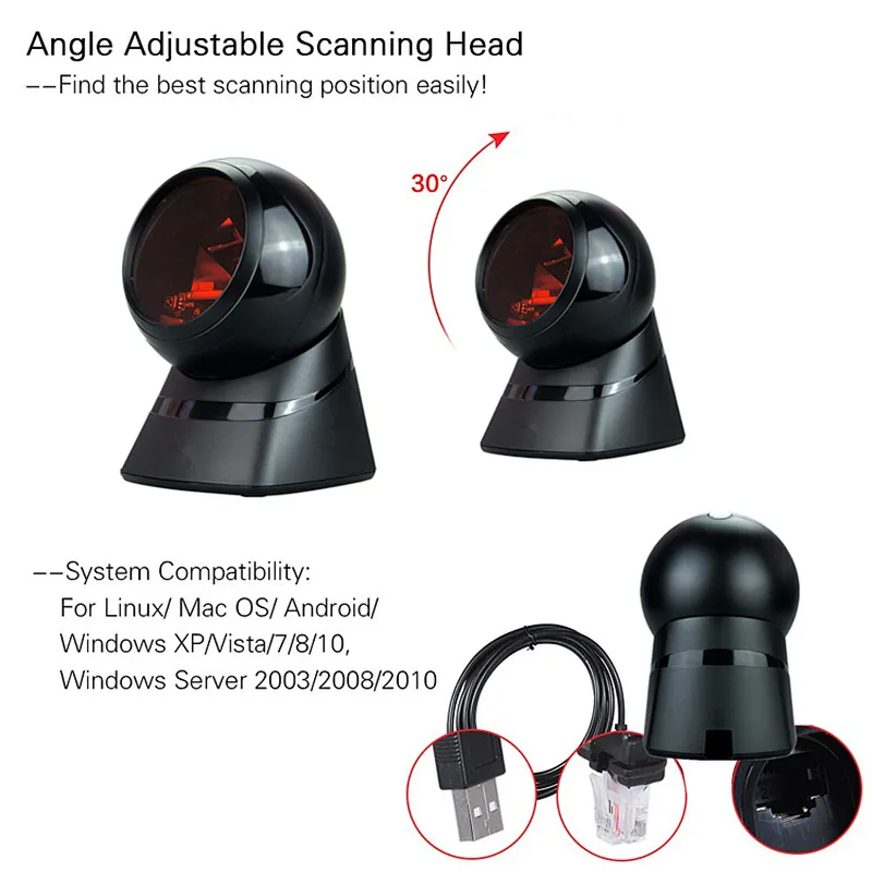 MS7120 Omnidirectional Laser POS Barcode Scanner
