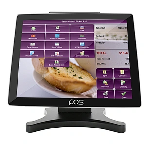 Top selling 15 inch touch screen pos built in WIFI windows original factory all in one dual display pos system