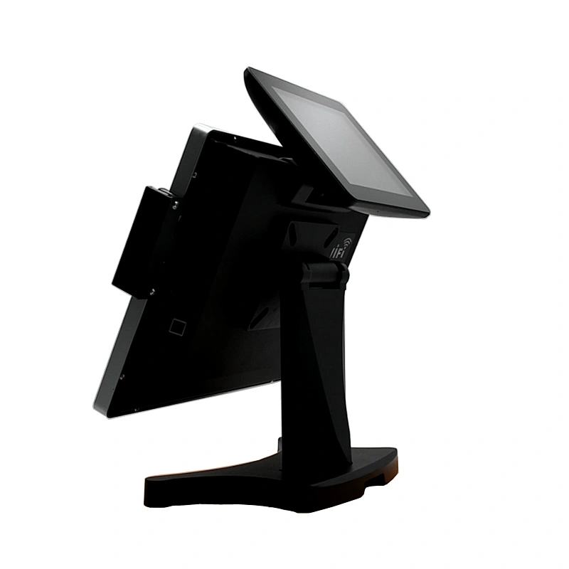 Built in 8 inch customer display pos system dual screen for restaurant and supermarket